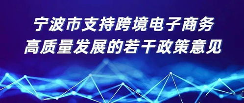 寧波綜試區新政出臺，全力支持跨境電商高質量發展